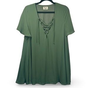 Show Me‎ Your MuMu Tunic Mini Dress Size Medium Boho Flirty Coquette Strappy